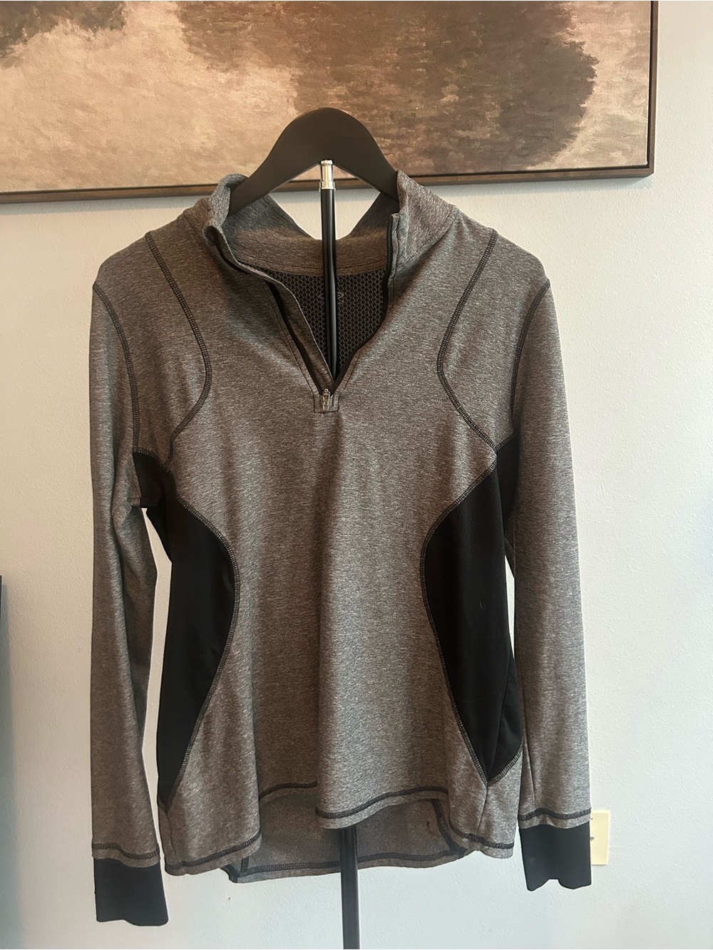Women’s Gray Half-Zip Performance Long Sleeved Shirt